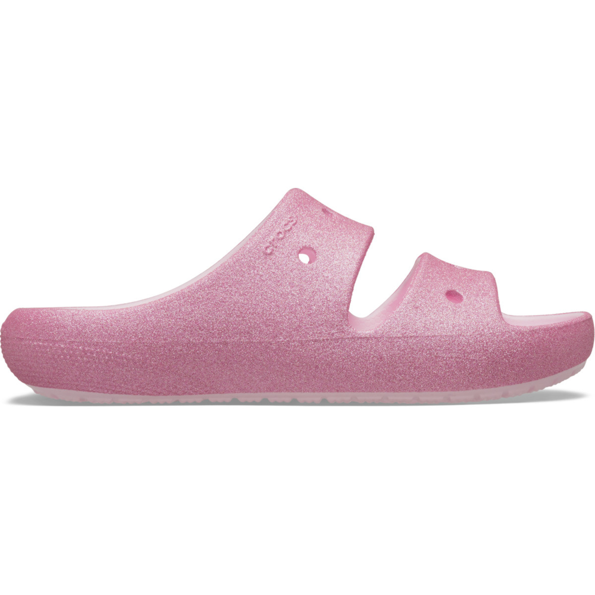 Sandale Crocs Classic Glitter Sandal v2 Kids Roz - Pink Milk - imagine 8